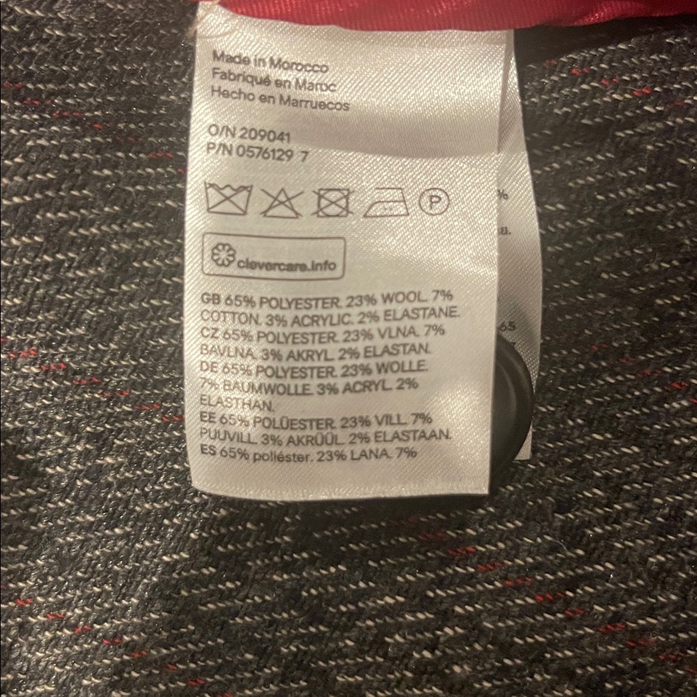 H&M Double-Breasted Checked Trench Coat in Brown and Red - Picture 11 of 12